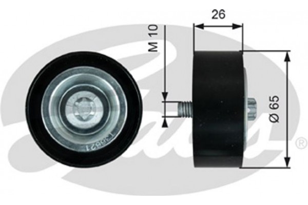 Gates Τροχαλία παρέκκλισης, Ιμάντας poly-V - T36621