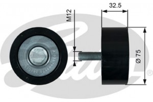Gates Τροχαλία παρέκκλισης, Ιμάντας poly-V - T36741