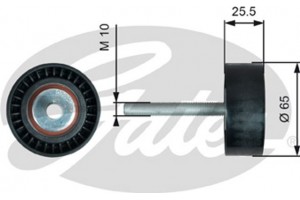 Gates Τροχαλία παρέκκλισης, Ιμάντας poly-V - T36772