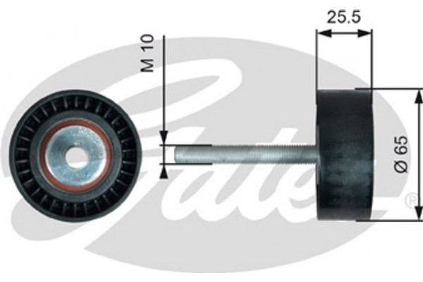 Gates Τροχαλία παρέκκλισης, Ιμάντας poly-V - T36772