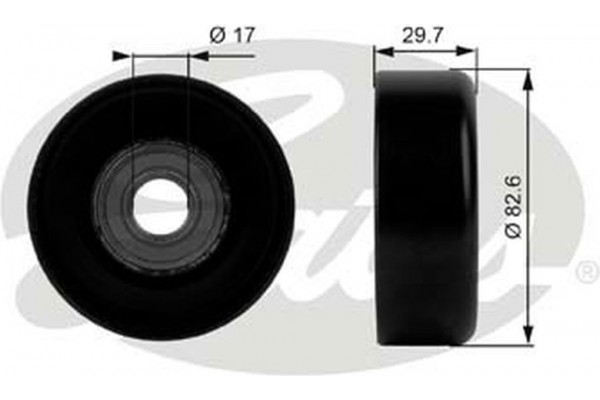 Gates Τροχαλία παρέκκλισης, Ιμάντας poly-V - T38005