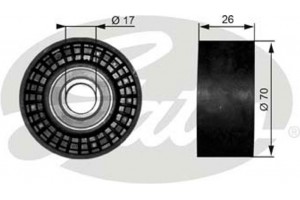 Gates Τροχαλία παρέκκλισης, Ιμάντας poly-V - T38018