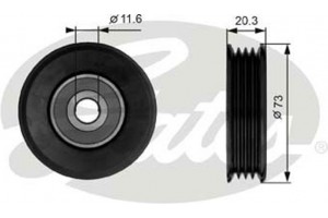 Gates Τροχαλία παρέκκλισης, Ιμάντας poly-V - T38031