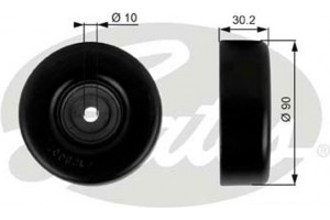 Gates Τροχαλία παρέκκλισης, Ιμάντας poly-V - T38042