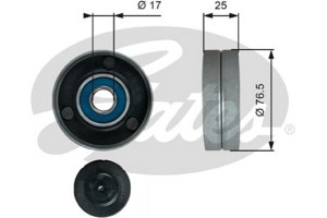 Gates Τροχαλία παρέκκλισης, Ιμάντας poly-V - T38059