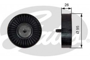 Gates Τροχαλία παρέκκλισης, Ιμάντας poly-V - T39247