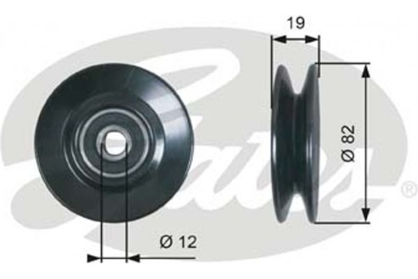 Gates Τροχαλία παρέκκλισης, Ιμάντας - T36606