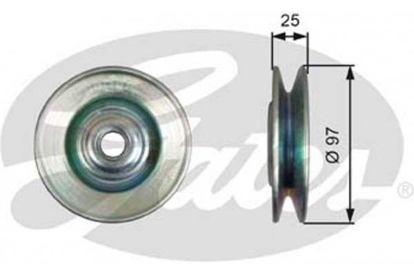 Gates Τροχαλία παρέκκλισης, Ιμάντας - T36615