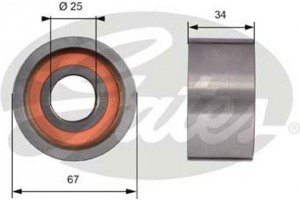 Gates Τροχαλία παρέκκλισης, οδοντ. Ιμάντας - T41178