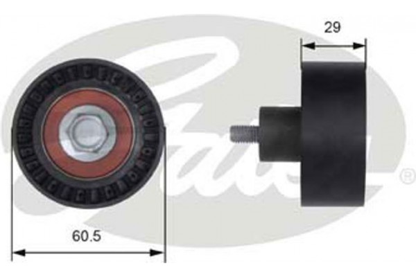 Gates Τροχαλία παρέκκλισης, οδοντ. Ιμάντας - T41233