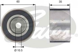 Gates Τροχαλία παρέκκλισης, οδοντ. Ιμάντας - T42039