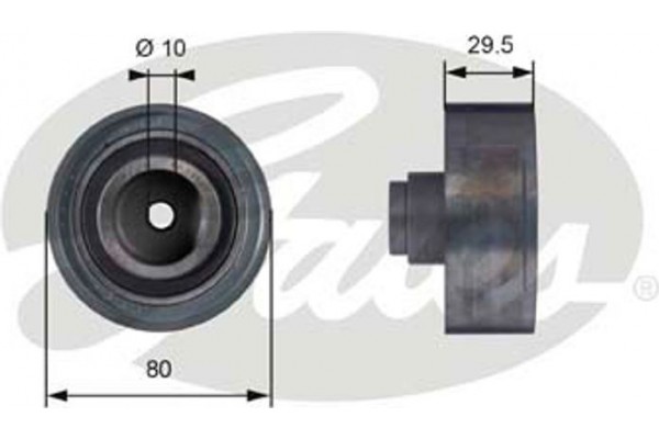Gates Τροχαλία παρέκκλισης, οδοντ. Ιμάντας - T42050
