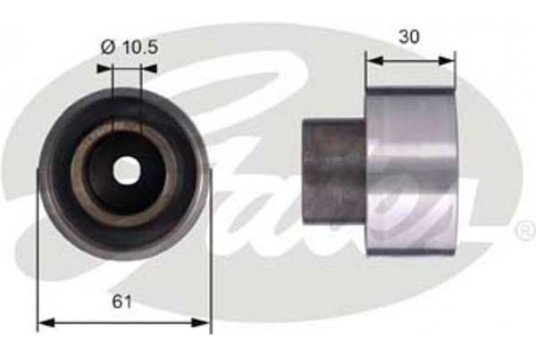 Gates Τροχαλία παρέκκλισης, οδοντ. Ιμάντας - T42053