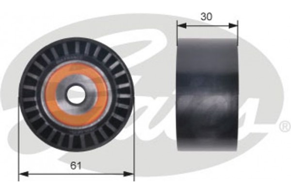 Gates Τροχαλία παρέκκλισης, οδοντ. Ιμάντας - T42307