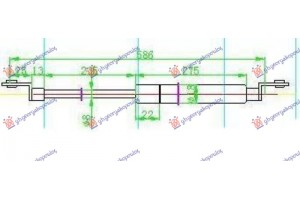 Αμορτισερ Μπαγκαζ (586L-100N) Suzuki Vitara 4D 92-05 - 010508305