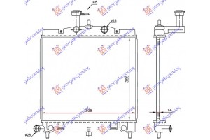 Ψυγειο (35.5x39.5) Kia Picanto 08-11 - 010106300