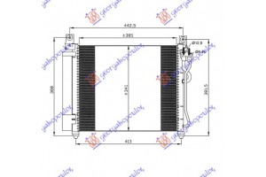 Ψυγειο A/C ΒΕΝΖΙΝΗ-ΠΕΤΡΕΛΑΙΟ (39.6x34) Kia Picanto 08-11 - 010106400