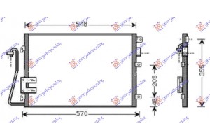 Ψυγειο A/C 99- (51x38) Renault Clio 01-06/CAMPUS 04-/THALIA 01- - 011306410