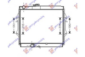 Ψυγειο Νερου 2.4D (45x52.5x2.7) (KOYO) Toyota HI-LUX (LN 145) 2WD 98-01 - 011006320