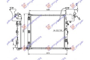 Ψυγειο BENZ/DIES. Μηχ -A/C (57x56) (MAHLE Behr Premium LINE) Mercedes Vito (W638) 96-04 - 011206300