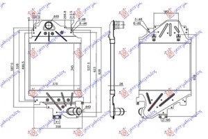 Ψυγειο Intercooler 1.5 Dci Πετρελαιο (345x370x28) Renault Clio 01-06/CAMPUS 04-/THALIA 01- - 011306210