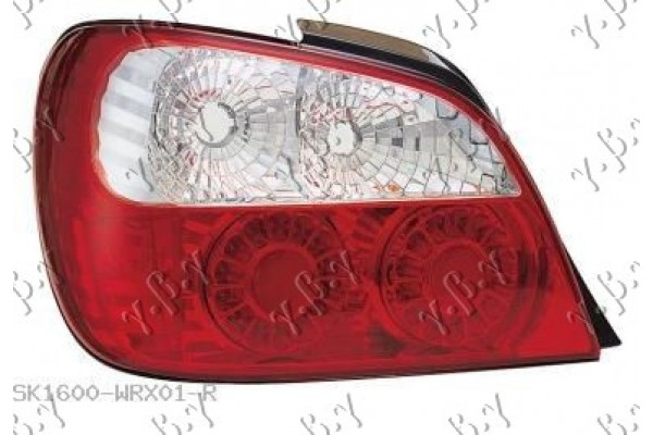 Φανος Πισω Κοκκινο Λευκο Led Subaru Impreza 01-08
