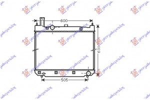 Ψυγειο 2,5 D4d (52,5x62,5x23) 01-06 Toyota HI-ACE (LXH-RCH) 95-06 - 012006300