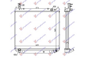 Ψυγειο 2,4 Td (52,5x62,5x48) Toyota HI-ACE (LXH-RCH) 95-06 - 012006310