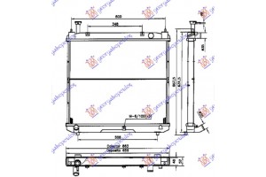 Ψυγειο ΒΕΝΖ-2,4DIESEL(52,5x62,5x26)95-01 Toyota HI-ACE (LXH-RCH) 95-06 - 012006320