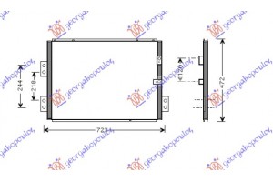 Ψυγειο A/C (64,5x44.8x16) Toyota HI-ACE (LXH-RCH) 95-06 - 012006400