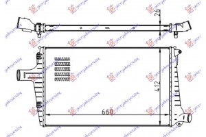 Ψυγειο Intercooler 2.5 Tdi Πετρελαιο (650x420x26) Audi A6 97-04 - 012206210