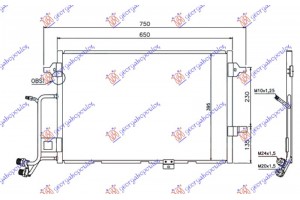 Ψυγειο A/C 2.5 Tdi Πετρελαιο 01- (590x420x16) Audi A6 97-04 - 012206430