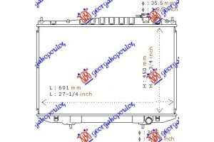 Ψυγειο Βενζινη +/- A/C (45x68,5)ΠΑΡ.Σ/Ο Nissan P/U (D22) 2WD-4WD 98-01 - 013106300