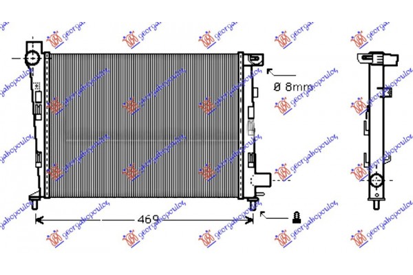 Ψυγειο Βενζινη -A/C (40x37.5) Χ/ΔΟΧΕΙΟ (MAHLE BEHR) Mercedes A Class (W168) 98-04 - 013406335