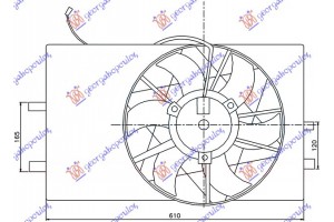Βεντιλατερ ΨΥΓ.ΒΕΝ.-ΠΕΤ.(ΨΥΓ.Χ/ΔΟΧΕΙΟ) Mercedes A Class (W168) 98-04 - 013406450