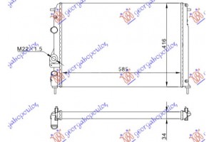 ΨΥΓ1,4-1,6-1,8-2,20 M/A Με Α/C(58,5x41) (VALEO CLASSIC) Renault Megane Sdn 99-02 - 013506305