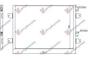 Ψυγειο A/C ΒΕΝΖ-ΠΕΤΡ(52.8x39.3)(ΠΛΚ-ΠΛΚ) Renault Megane Sdn 99-02 - 013506410