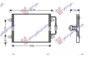 Ψυγειο A/C ΒΕΝ-ΠΕΤ (54x38.5)(ΠΑΡΟΧΗ Πλαι Renault Megane Sdn 99-02 - 013506420