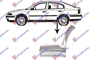 Φρυδι Πισω (ΕΜΠΡΟΣ Κομματι Με Μισο ΜΑΡΣΠΙΕ) Αριστερα Skoda Octavia 4 97-10 - 013608742