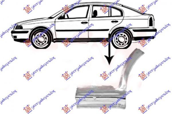Φρυδι Πισω (ΕΜΠΡΟΣ Κομματι Με Μισο ΜΑΡΣΠΙΕ) Αριστερα Skoda Octavia 4 97-10 - 013608742
