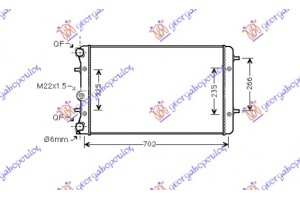 Ψυγειο 1.4-1.6i16V-1.9TDI+/-A/C(65x37.8) Vw New Beetle 98-11 - 013806300