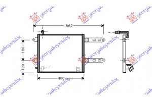 Ψυγειο A/C (33.5x36.5x2.1)(ΠΑΡ.ΟΔ) Vw Polo 99-01 - 017206400