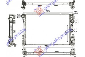 Ψυγειο Νερου 3.0-3.5 Βενζινη - 2.1-2.2-3.0 Cdi Πετρελαιο ΜΗΧΑΝΙΚΟ/ΑΥΤΟΜΑΤΟ (640x430) Mercedes C Class (W204) 07-11 - 014306330