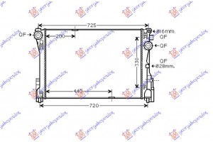 Ψυγειο 1.6-1.8-2.0-2.1-3.5 (64x44x3.2) AYT. ΣΩΛ.16mm (KOYO) Mercedes C Class (W204) 07-11 - 014306345