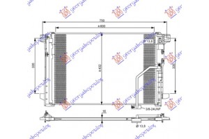 Ψυγειο A/C ΒΕΝΖ-ΠΕΤΡ. (61x42x1,6) Mercedes E Class (W212) 09-13 - 022306400