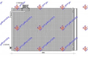 Ψυγειο A/C 6.2 Amg Βενζινη (642x428x12) Mercedes C Class (W204) 07-11 - 014306410