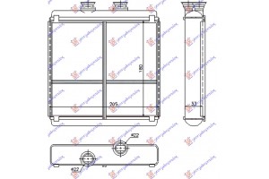 Ψυγειο Καλοριφερ (BR) (205x180x32) Mercedes C Class (W204) 07-11 - 014306500