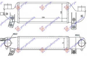 Ψυγειο Intercooler 1,8 Tdci (339x128x73) Ford Focus 98-04 - 014706200