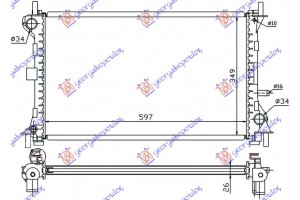 Ψυγειο 2,0 i-16V-1,8 Tdci +/-A/C (60x35, Ford Focus 98-04 - 014706320