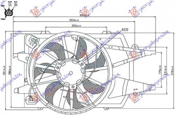 ΒΕΝΙΤΛ. ΨΥΓ. Κομπλε Μονο +A/C (4 ΚΑΛΩΔ) Ford Focus 98-04 - 014706460